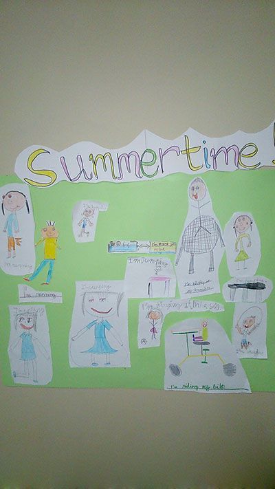 Collage infantil sobre summertime