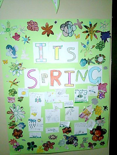 Collage infantil sobre spring